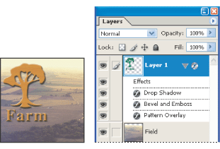Illustration of a layer with a style