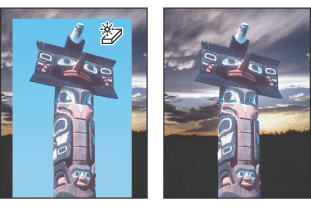 Example of erasing similar pixels