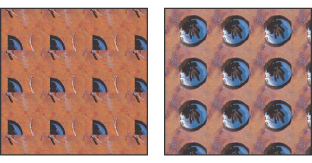 Generated pattern with Sample Detail of 5 (left) and Sample Detail of 15 (right)