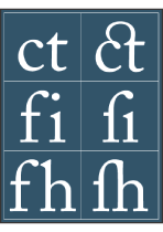 Type with Ligatures option unselected and selected