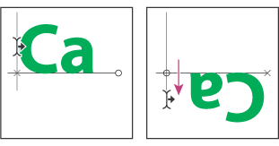 Using the Direct Selection tool or Path Selection tool to move or flip type on a path