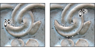 Click to add fastening points, and continue tracing.