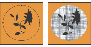 Path selected (left), and filled (right)