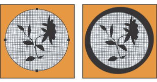 Path selected (left), and stroked (right)