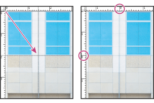 Dragging to create new ruler origin and result